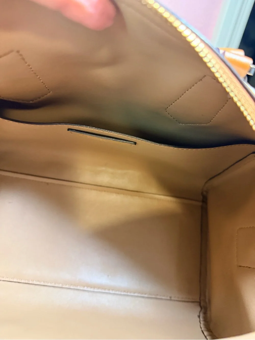 Michael Kors Hayes Duffle Satchel with Tan Trim